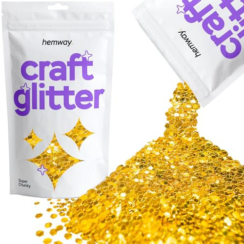Paillettes pour artisanat gobelets en résine dorée cartes bijoux de Noël bougies super épaisses 100 g/3,5 oz