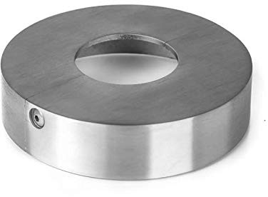 Edelstahl Rosette V4A geschliffen zweiteilig Innen-Ø 15,6mm Außen-Ø 76mm