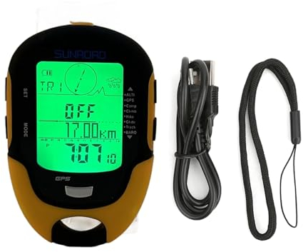 Elektronischer GPS Höhenmesser IPX4 Wasserdichter Navigationsbereich für den Außenbereich Höhenmesser Temperatur Luftfeuchtigkeitskompass