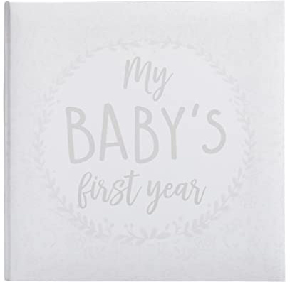 Kate & Milo Baby's First Year Baby Memory Journal, geschlechtsneutrales Baby-Andenken, Baby-Meilenstein-Erinnerungsbuch, Baby-Tagebuch, Grau