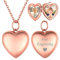 ChicSilver Rosegold Medaillon zum öffnen Personalisierter Herz Photoanhänger für 2 Foto Damen Mädchen Foto Amulett Perfekte Geschenke für Liebhaber