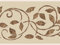 Dundee Deco DDAZBD9334 Peel and Stick Wallpaper Border - Damask Cream Brown Vines Wall Border Retro Design, 15 ft x 7 in (4.57m x 17.78cm), Self Adhesive