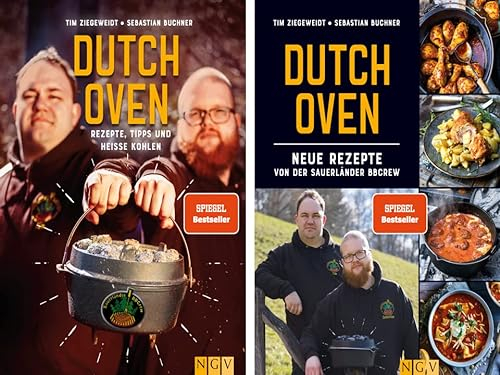 N.N. Tim Ziegeweidt | Dutch Oven-Kochbuch | 2er Set als Hardcover | Rezepte, Tipps & heiße Kohlen