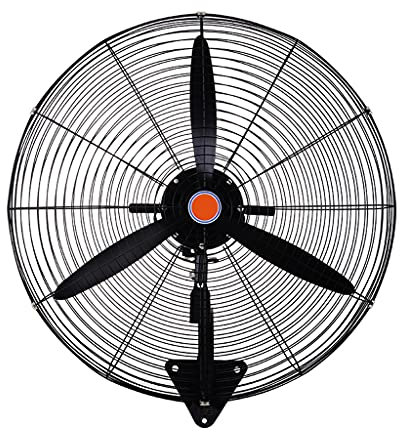 Air Wall Mount Fan, Industrieller Wandventilator, Hochleistungsmotor aus reinem Kupfer, drei Lüfterblätter, links und rechts oszillierender Schüttelkopfwinkel von ca. 90 °, 55 cm / 68 cm / 78 cm (mi