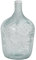 DRW Jarron de Vidrio Reciclado con Forma de garrafa de 4l en Blanco 18x30cm