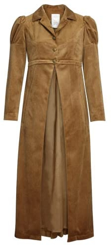 CHIC STAR Spolverino da donna in velluto a coste, Cachi, 1X