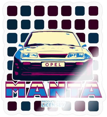 Opel Manta Frontsicht Cooles 80er Design Sticker Aufkleber
