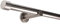 Deco-Raum Gardinenstange auf Maß 25mm Wandträger Style Endstück Cap edelstahl-optik, ohne Ringe 120 cm