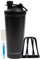 Black Carbon Fiber Stainless Steel Shaker Bottle For Protein - Gym Water Bottle & Mixer Bottle - 24 Oz, Internal Measure, Rubber Bottom, and Brush - Leak Proof & BPA Free Metal Blender Bottle