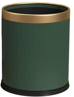 Folpus Open Top Trash Can Waste Can Waste Basket without Lid Kitchen Trash Bin Garbage Can for Guestroom Bathroom Study Room Dorm, Deep Green