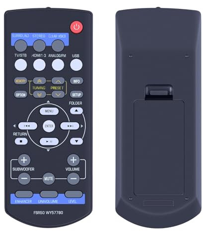 GOUYESHO Telecomando di ricambio FSR50 WY57780 per Yamaha Audio System NS-BR301 YHT-S401 NSBR301 YHTS401 per telecomando Yamaha
