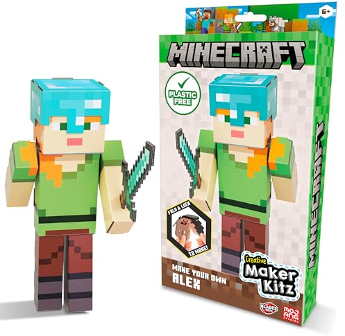 BLADEZ Minecraft Crafts for Kids Make Your Own Alex Kit | Build Your Own Minecraft Arts and Crafts Characters, Poseable Arms, TNT Block, Ages 6+, Creative Maker Kitz by Bladez Toyz