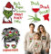 Christmas Grinchs Bügelbilder Weihnachten Wärmetransfers Vinyl Cartoon Weihnachten Grün Monster HTV Bügelpapier für T-Shirt Kleidung Hut Kissen Rucksack DIY Bastelbedarf (gch1)