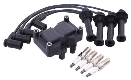 Zündspule Zündkabel Zündkerze Zündmodul Zündungskabel Stabzündspule Zündleitungen Verteilerspule Kabelsatz für Fiesta MK6 MK5 Focus MK3 MK2 Mondeo MK4 Fusion B Max C-Max KA Maz-da 2 DY C30 S40 V50