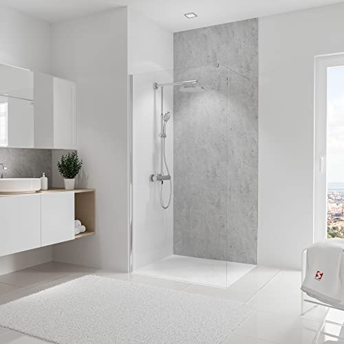 Schulte DecoDesign Wandverkleidung Dekor Stein Grau-hell, Ihr Wunschmaß bis 100 cm Breite und 255 cm Höhe
