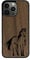 Enowood Coque en Bois de téléphone Iphone Artisanale - Cheval - Iphone 7/8 - Noyer, I7/8_Cheval_Noy