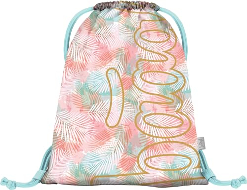 Baagl Turnbeutel für Mädchen und Damen - Schuhbeutel, Schule und Kindergarten Sportbeutel, Sportrucksack (Sunset)