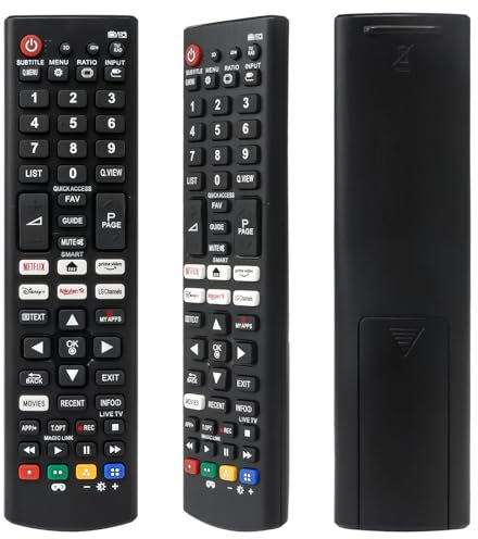 YiBiChin Universal-Fernbedienung für LG TV Fernbedienung AKB75095308 AKB74915324, kompatibel mit LG TV QLED UHD HDR LCD Rahmen Gebogene Solar HDTV 3D 4K 8K Smart TVs Modelle - Keine Einrichtung erfor