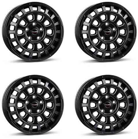 4x Borbet Felgen Alufelgen CW7 7x17 ET46 5x108 black matt kompatibel mit Citroën Berlingo C4 C5 Campster DS7 e-Jumpy 3 e-SpaceTourer Jumpy