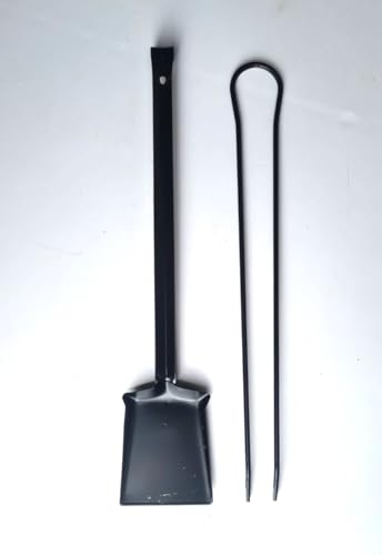 Set due utensili in Ferro per Barbecue Paletta e pinza a molla - 48 cm