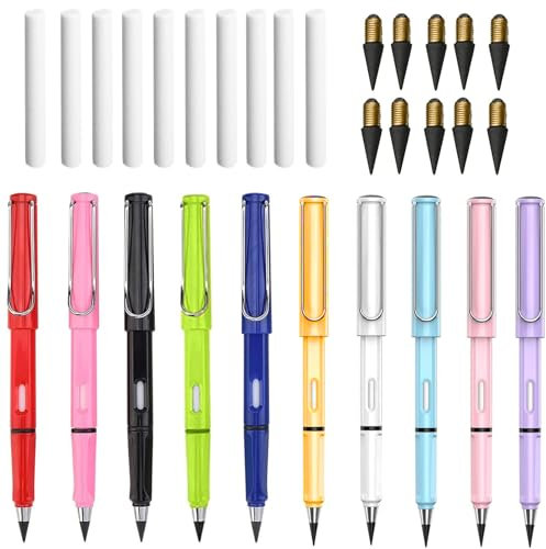 DOETYD 10 x Unendlichkeits-Bleistifte, langlebiges Schreiben, ewiger Bleistift, für immer tintenlos