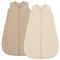 Unnivoll Schlafsack Baby 1.5 Tog Babyschlafsack 18-24 Monate 2er Pack Schlafsack Winter Herbst 90 cm für Jungen Mädchen Kinder Kaffee