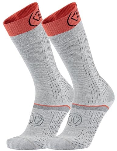Sidas Mixte Merino Performance - Chaussettes De Ski Homme Femme, Rouge, 40-41 EU