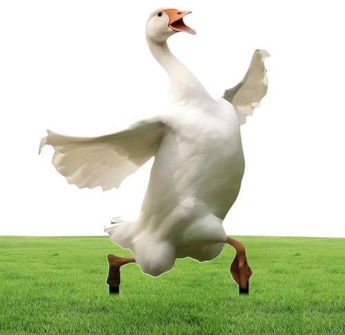 Bsbkoj Dekorative Ente Gartenstecker Ente Gartenstecker Dekorative Gartenstecker für Rasen und Innenhof, Niedliche Gartendekoration für drinnen und draußen, 30 cm Multifunktionaler Gartenstecker