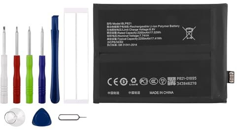 Vvsialeek Batteria di ricambio BLP821 compatibile con One-Plus 9 1+9 LE2113, LE2111 con kit di strumenti gratuito