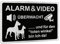 1 Stück Videoüberwachung Schild Set 20x30cm Aluminium Privatgrundstück Videoüberwacht Schilder Achtung Hund Schild Warnung vor dem Hund Schilder für Zuhause Outdoor