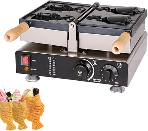 ZJGFCB Waffle Maker Iron,Commercial Bubble Waffle Iron,Electric Taiyaki Machine,Commercial Use Jam Or Ice Cream Waffle Maker 50-300 Celsius Adjustable Temperature With Timer(Size:B)