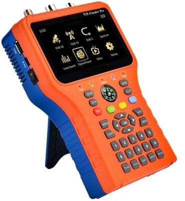 Receptor de satélite V8 Finder PRO 2 Buscador de señal satelital DVB-S2X/S2/S/T2/T/C AHD H.265 Metro Satélite para Antenas de Sistemas de Recepción Remota