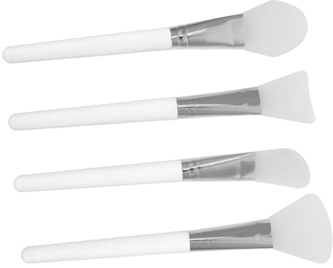 Beavorty 4pièces Spatule Et Pinceau Applicateur De Masque Silicone Pour Visage Outil De Maquillage Portable Pour Masque à Argile Et Hydratante