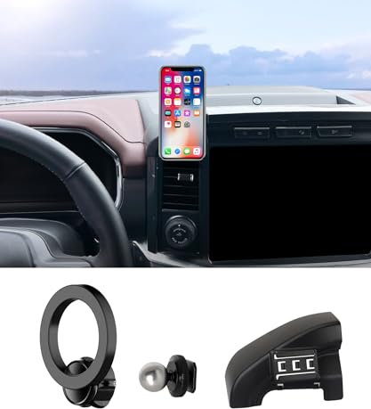 MaserWeller Kfz-Handyhalterung für Ford F-150 Zubehör 2021 2022 2023 2024, 360° drehbar, kompatibel mit MagSafe, Handyhalterung beeinträchtigt nicht die Lüftungsschlitze