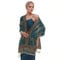 Frauen Pashmina Schals und Tücher Jacquard Schal Weich Seidig Reversible Bohemian Schal Halstuch (Grün)