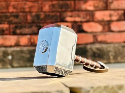 Thor's Hammer Replica – Aluminum Metal Mjolnir Prop | Cosplay, Costume Accessory, Collectors’ Display, Gift for Marvel Fans