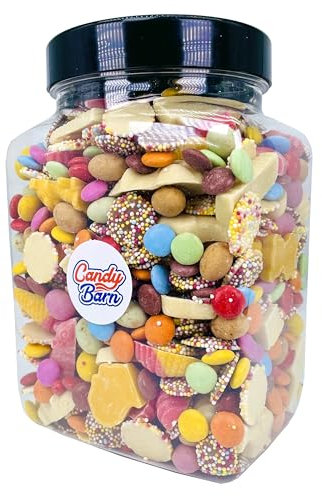 Retro Chocolate Mix 1.5kg MEGA Jar Pic n Mix Chocolate Candy Gift Jar Jazzies Pink and White Mice Mini Eggs