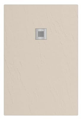Receveur de douche en marbre rectangulaire 90 x 110 cm SABLE finition pierre extase LONDRES