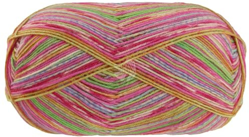 LANA GROSSA Meilenweit Piccata | Sockenklassiker, bedruckt und waschmaschinenfest | Handstrickgarn aus 75% Schurwolle & 25% Polyamid | 100g Wolle zum Stricken & Häkeln | 420m Garn FB 4806