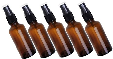 Hohopeti 5 Stück Teiliges Braune Sprühflaschen aus Glas Nachfüllbare Kosmetik zerstäuber Lichtgeschützte Reise subflaschen für Parfüm Sonnencreme Flüssigseife Praktische Leichtbefüllung