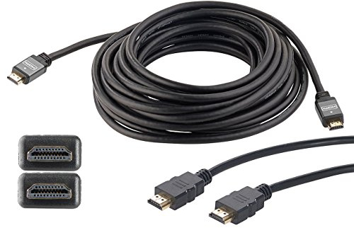 auvisio Kabel mit HDMI-Anschluss: High-Speed-HDMI-2.0a-Kabel für 4K, 3D und Full HD, HEC, 10 m (Kabel für Gerät mit HDMI-Buchse, Monitorkabel, Verlängerungskabel)