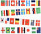 Fabric Bunting 10m/33ft For 2022 FIFA World Cup With 32 Teams National Flags Football Soccer Sports Event Banner Party Decorations