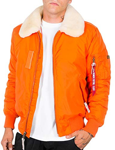 Alpha Industries Herren Injector III Fliegerjacke, Flame Orange, M