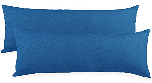 CelinaTex BeBasic Kissenbezug Doppelpack 40 x 120 cm royal blau Mikrofaser Seitenschläferkissen Bezug Jersey