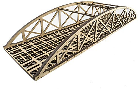 War World Scenics Zweispurige Hoch-Detail Stabbogenbrücke 560mm - Spur 00/H0 MDF Modellbahn Modellbau Landschaft Gelände