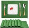 Myir Tovagliette Americana Plastica Lavabili, Set di 8 Tovagliette Non-scivolose Resistenti al calore, Tovaglietta Americane per Tavolo da Cucina 30X43.5cm(Verde Scuro)