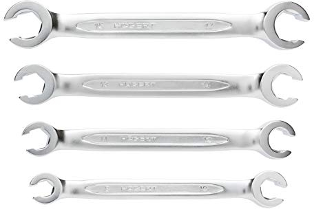 4er-Set Ringschlüssel, offen, 8-17 mm aus CrV Stahl 6140