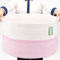 BOSROTY Panier de rangement extra large en corde de coton, 55,1 x 35,1 cm, panier à linge en corde, panier à jouets, panier à vêtements, grand panier, mélange blanc et rose