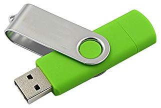 Clé USB de Petite capacité 1GB Clé USB 2.0 Stylet pivotant élégant Disque Portable U Disque Vert 1 Pcs et Prime