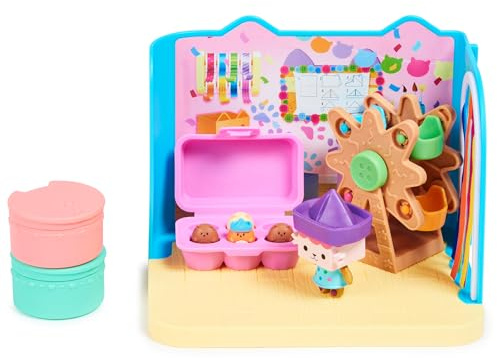 Cuffie In-Gabby's Dollhouse, Groovy Musikraum mit Daniel James Katzenminze-Figur, 2 Zubehörteile, 2 Möbelteile und 2 Lieferungen, Kinderspielzeug ab 3
